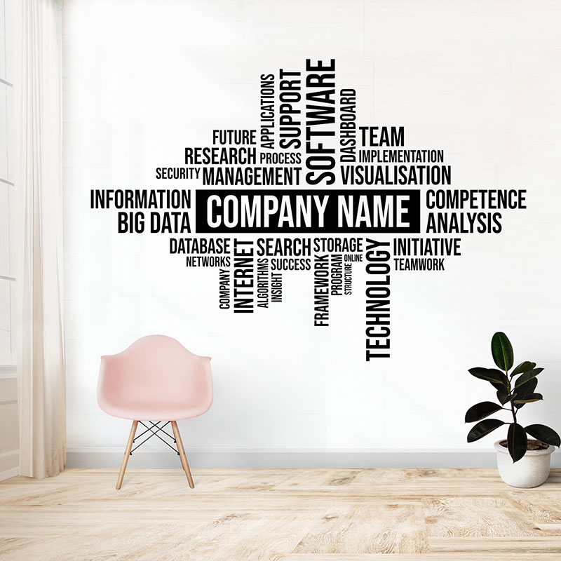 Office Furniture Names - Adesivo da parete con nome aziendale