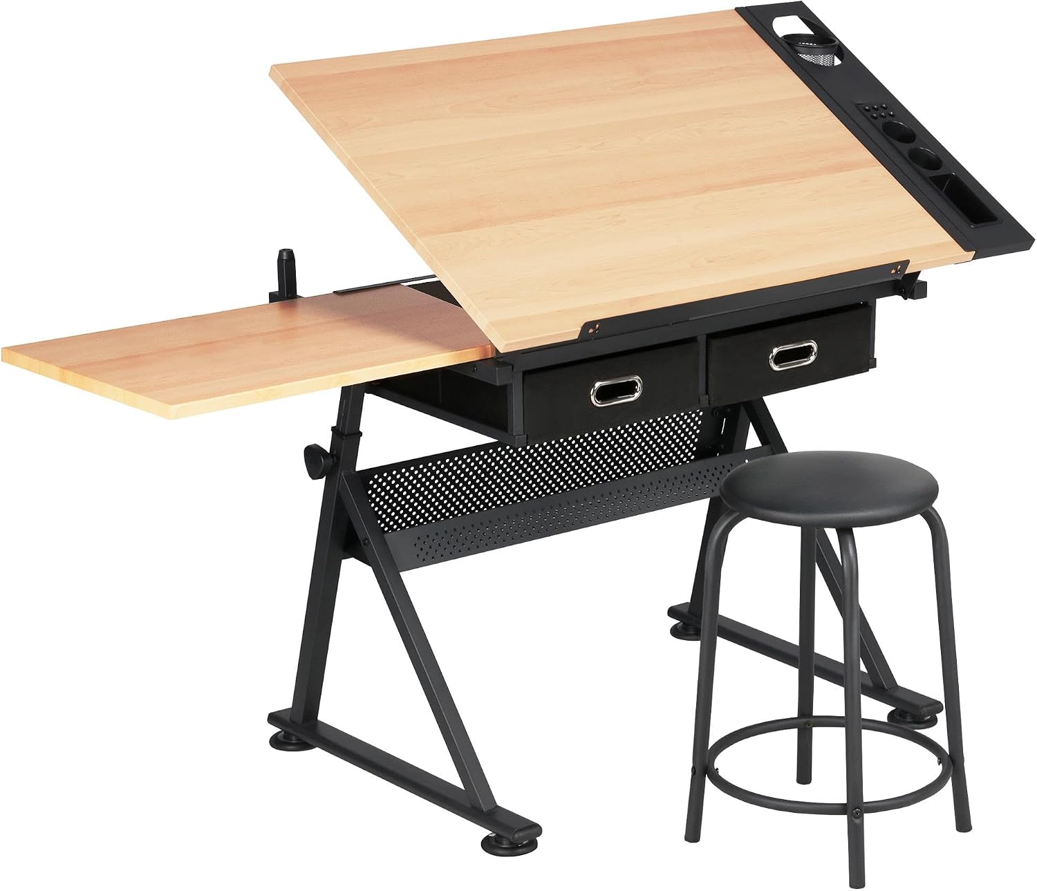 Office Furniture Home - Tavolo da Disegno Regolabile con Sgabello