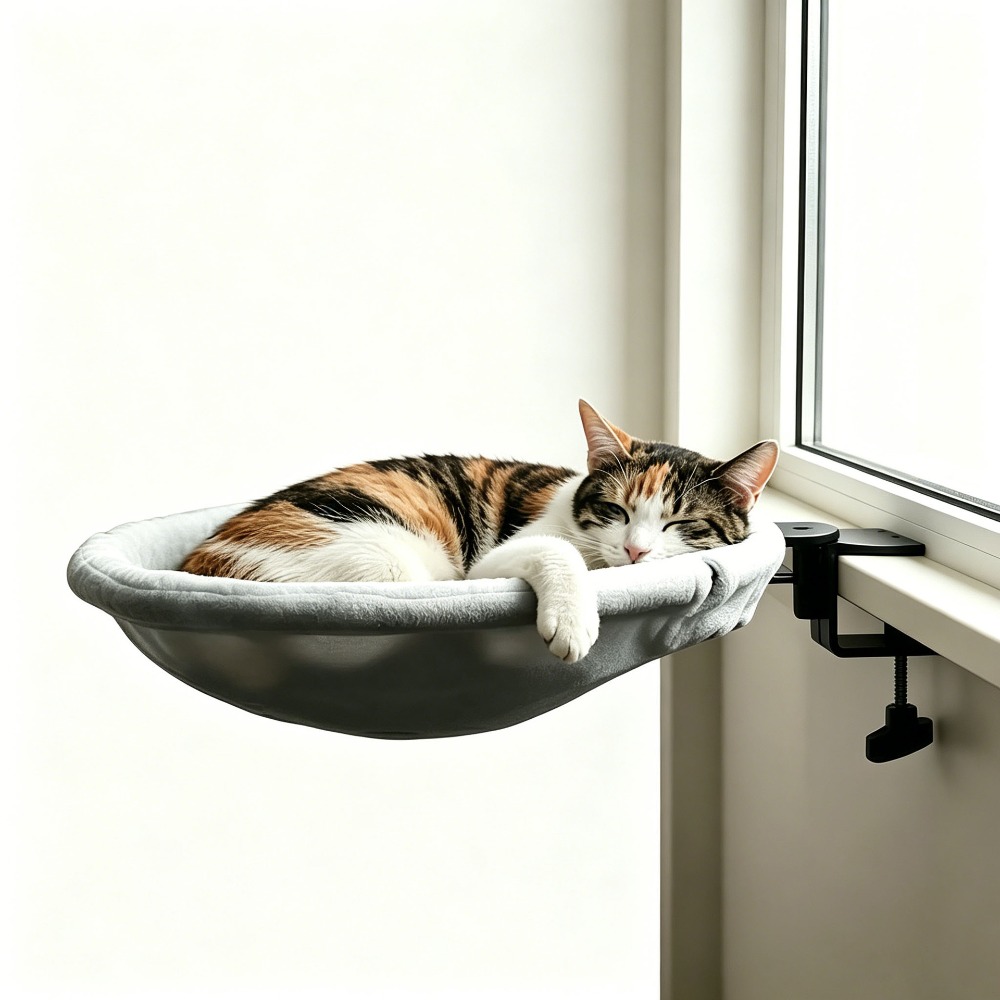 Under Desk Hammock - Letto per Gatti Regolabile da Scrivania,