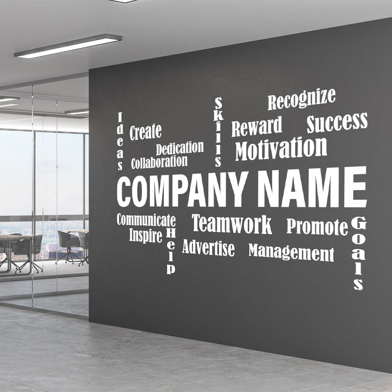 Office Furniture Names - Adesivo da parete personalizzabile con nome
